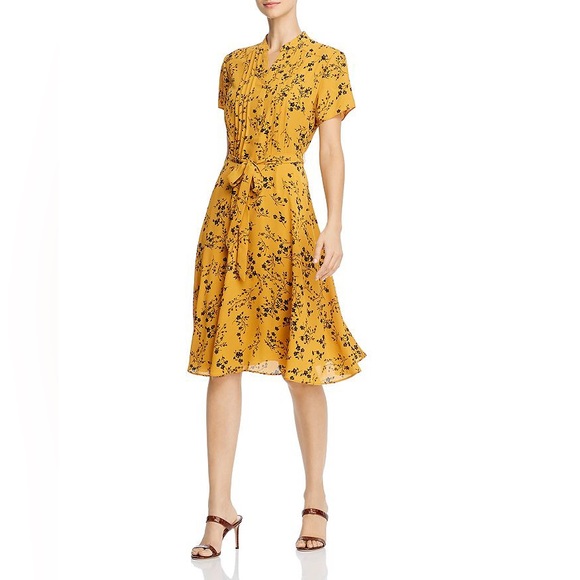 Nanette Lepore Dresses & Skirts - NWOT Nanette Lepore Colonel Mustard Floral Midi Dress